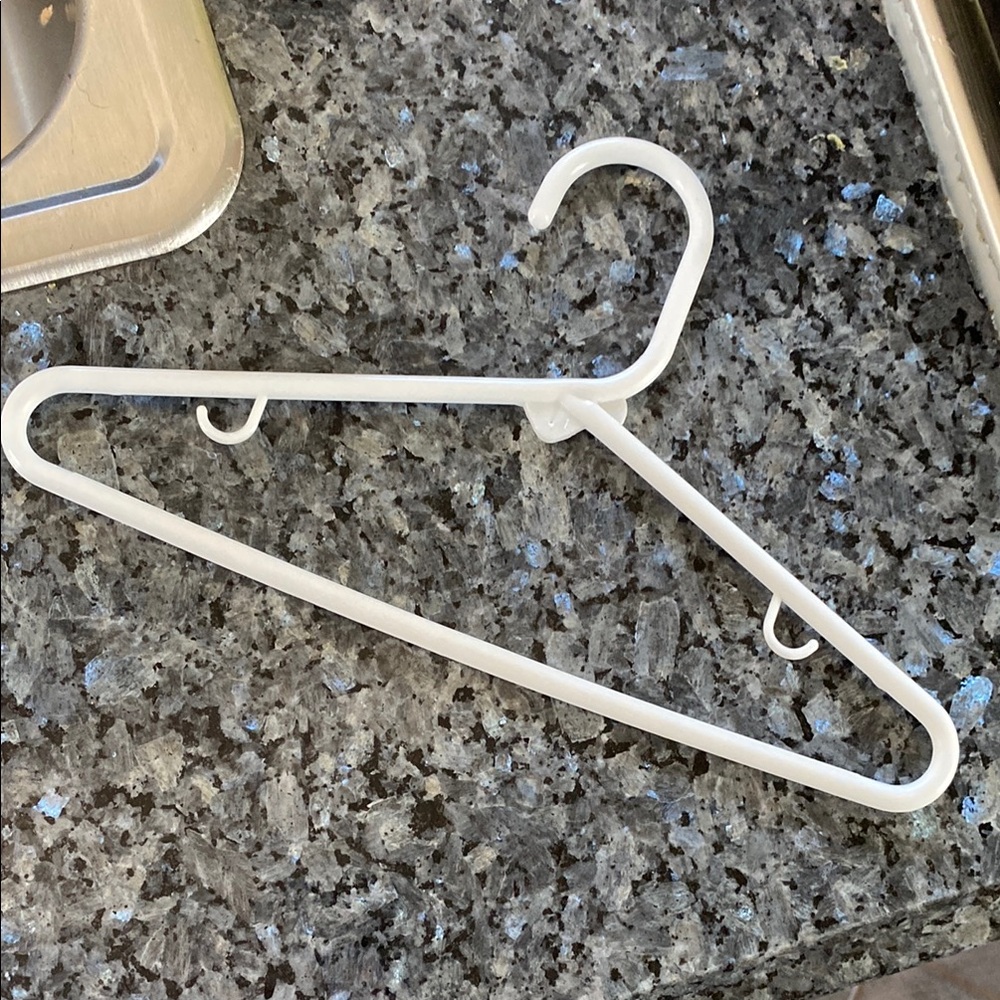 White Plastic Clothes Hanger KID SIZE